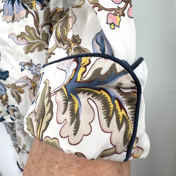 OLIVIA VON HALLE Lila Odette Silk Satin Pajama Set Woman’s size medium 2 piece b - Picture 3 of 16